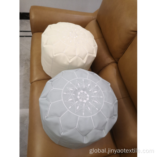 Bean Leatherette Cushion High Quality Polyester Fabric Round Stools Manufactory